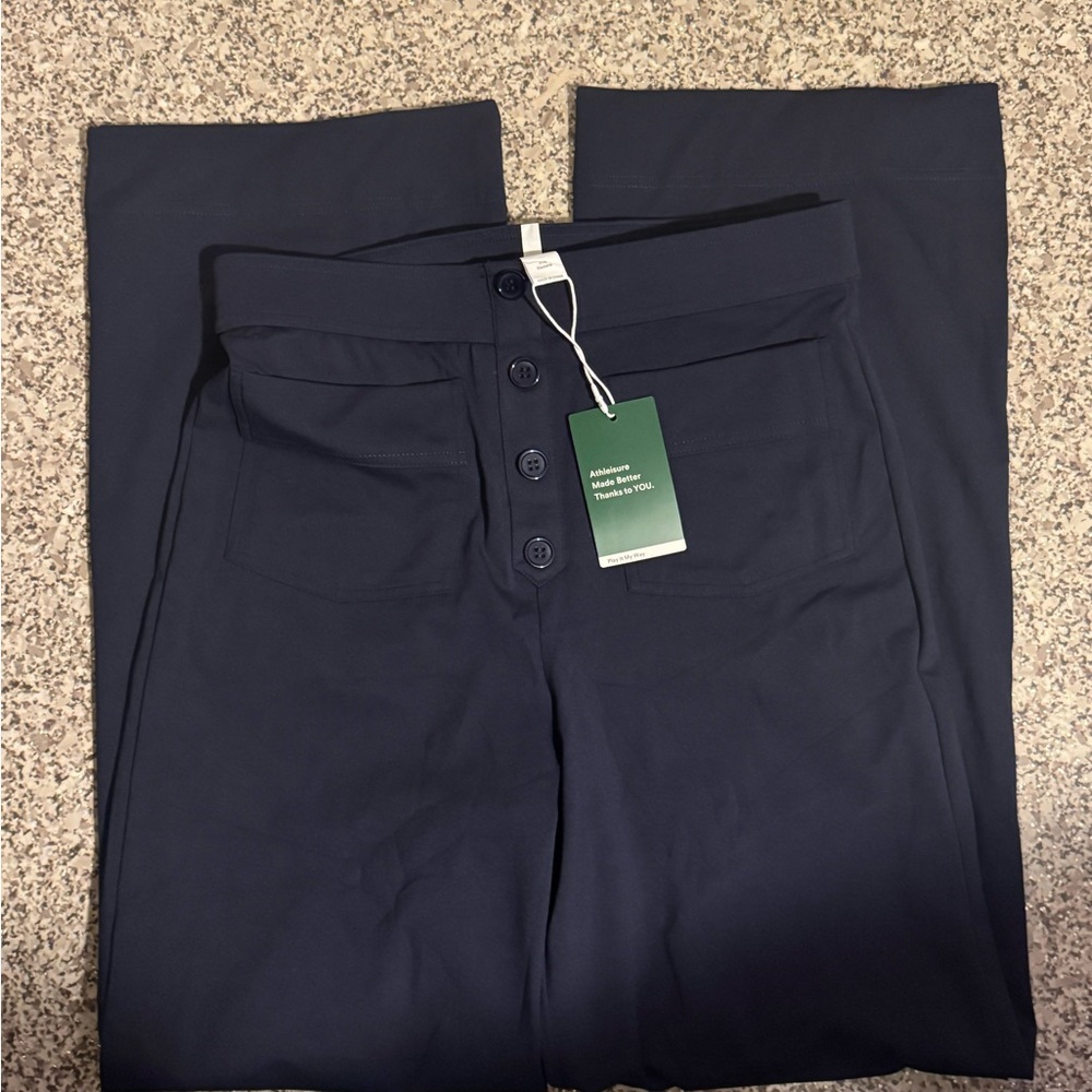 Halara Navy Blue Button-Up Pants